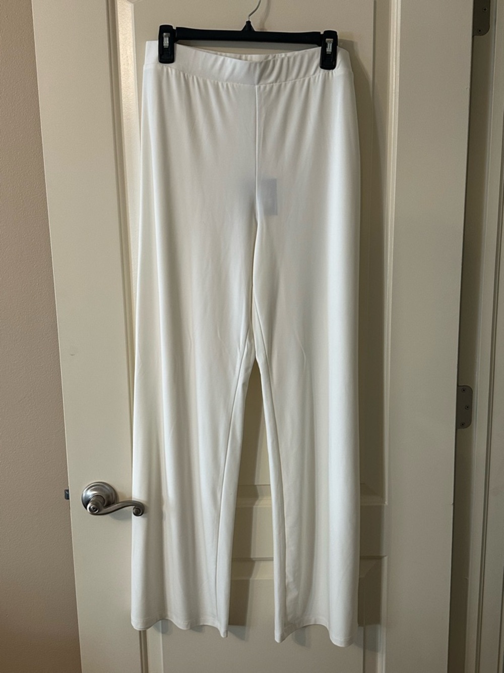 Ivory Franne Golde Wide-Leg Stretch Pants